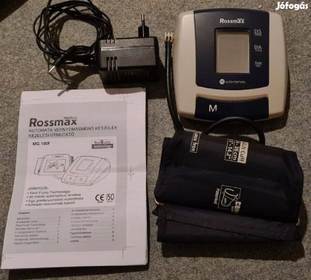 Szürkes.kék Rossmax felkaros automata vérnyomásmérő eladó