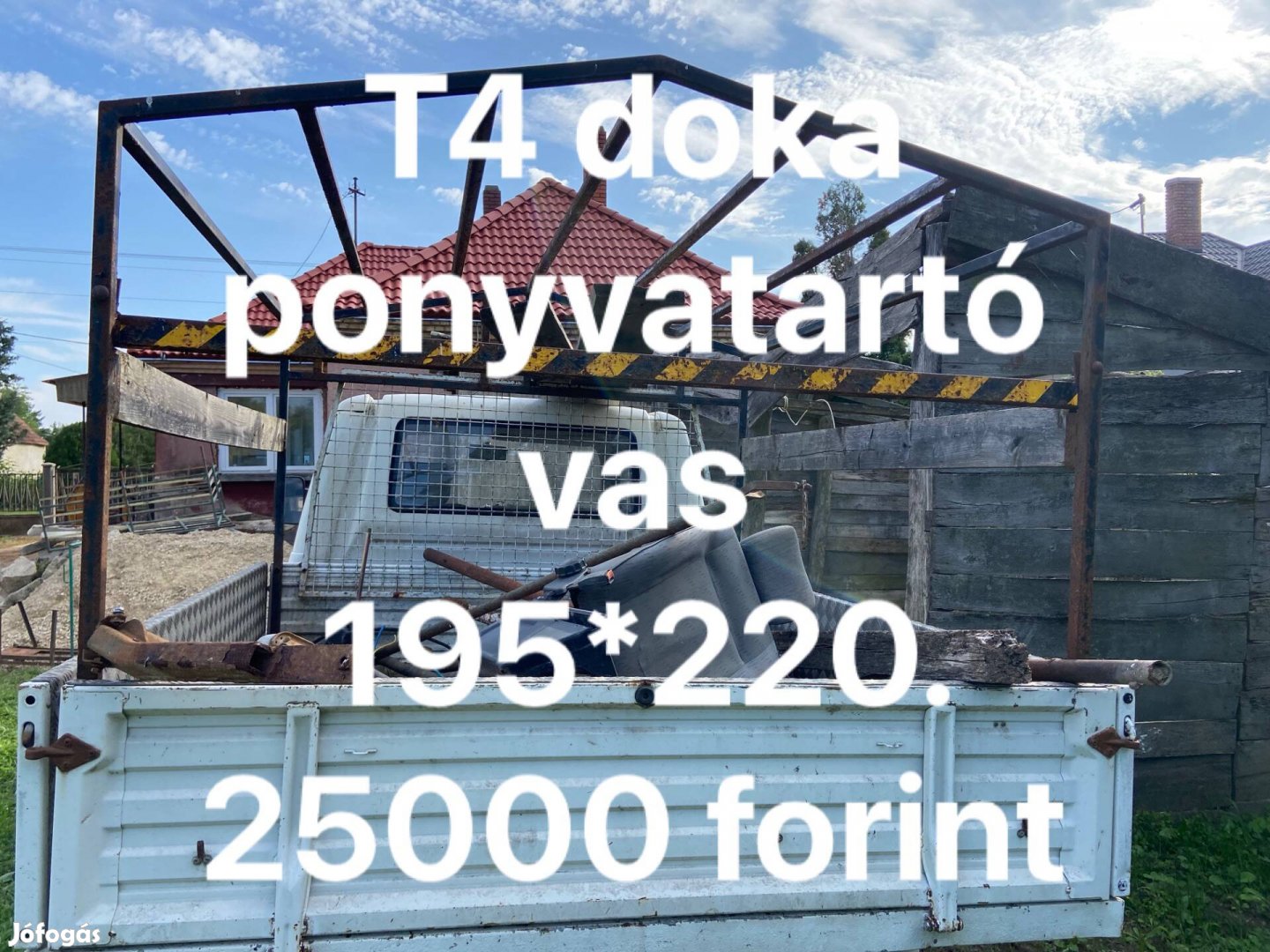 T4 platós ponyvatartó vas