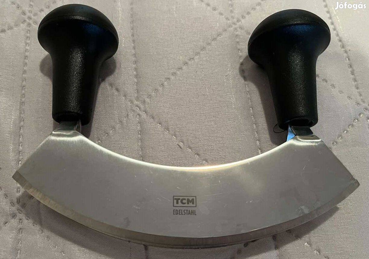 TCM nemesacél rozsdamentes dupla élű pengés ingakés darabolókés kés