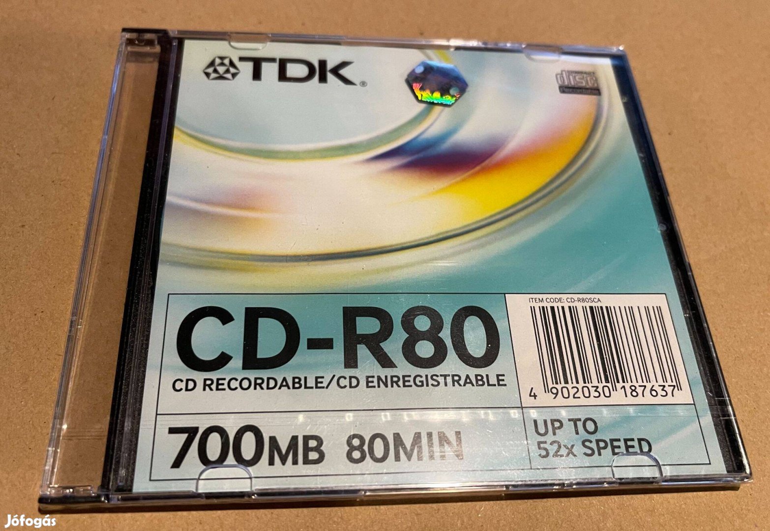 TDK CD-R80 700Mb-os 52x bontatlan CD lemez keskeny tokban eladó