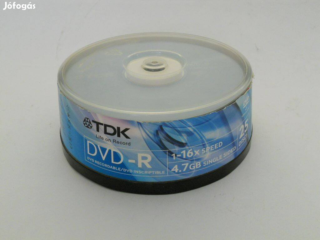 TDK DVD-R 16x - írható DVD lemez 25db
