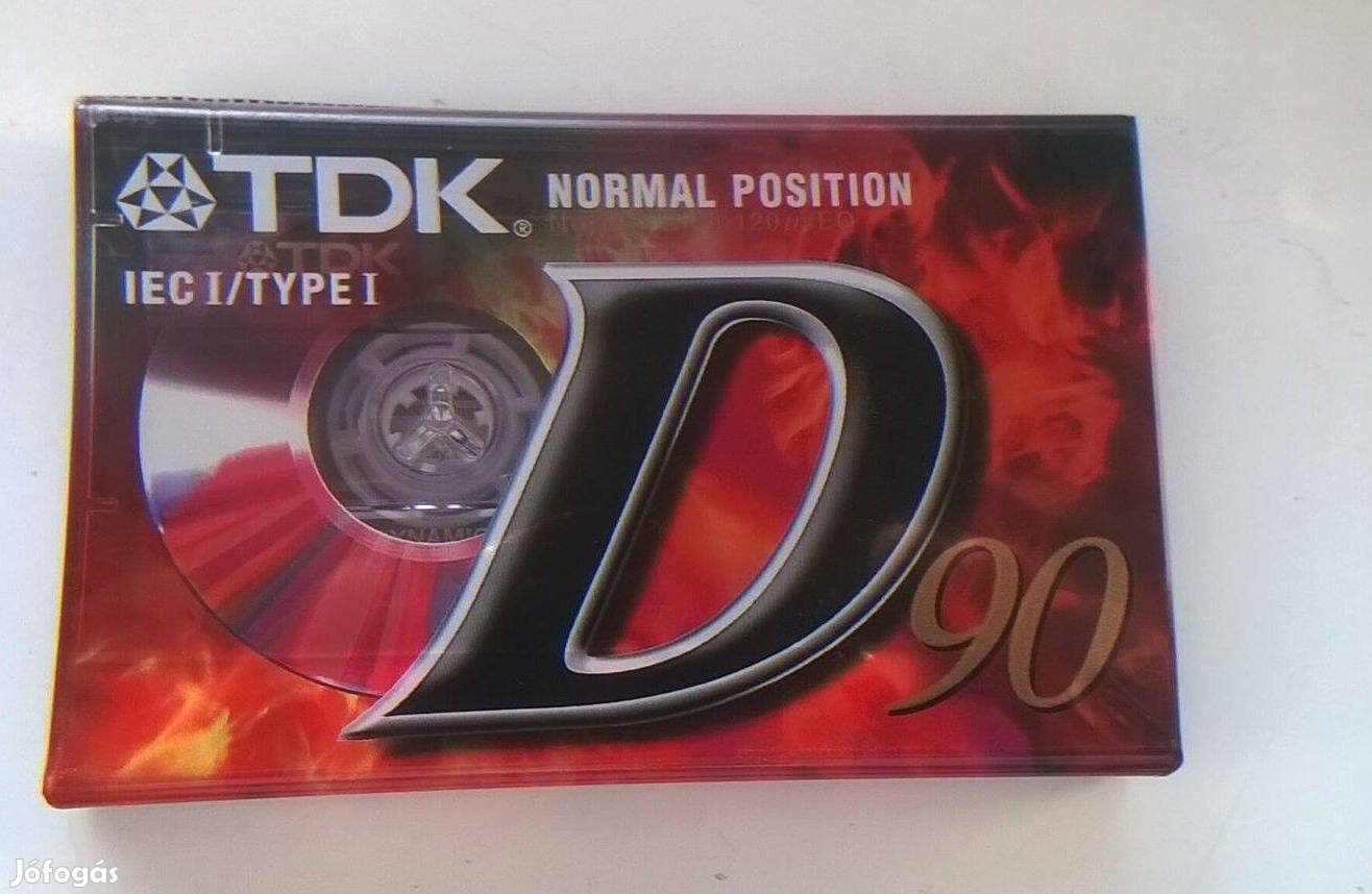 TDK D 90 ,kifogástalan állapotú bontatlan audio kazetta , retro