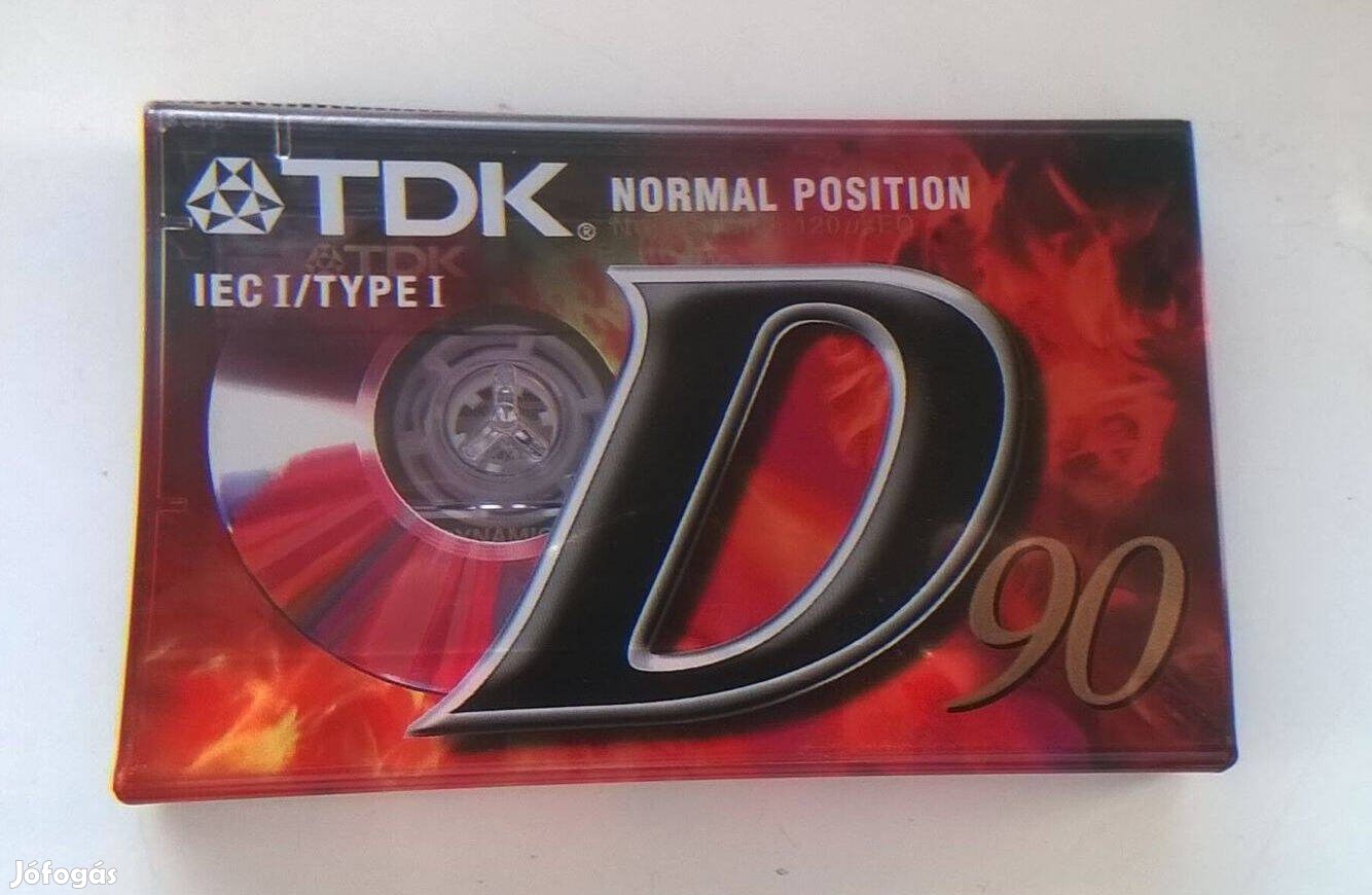 TDK D 90 ,kifogástalan állapotú bontatlan audio kazetta , retro