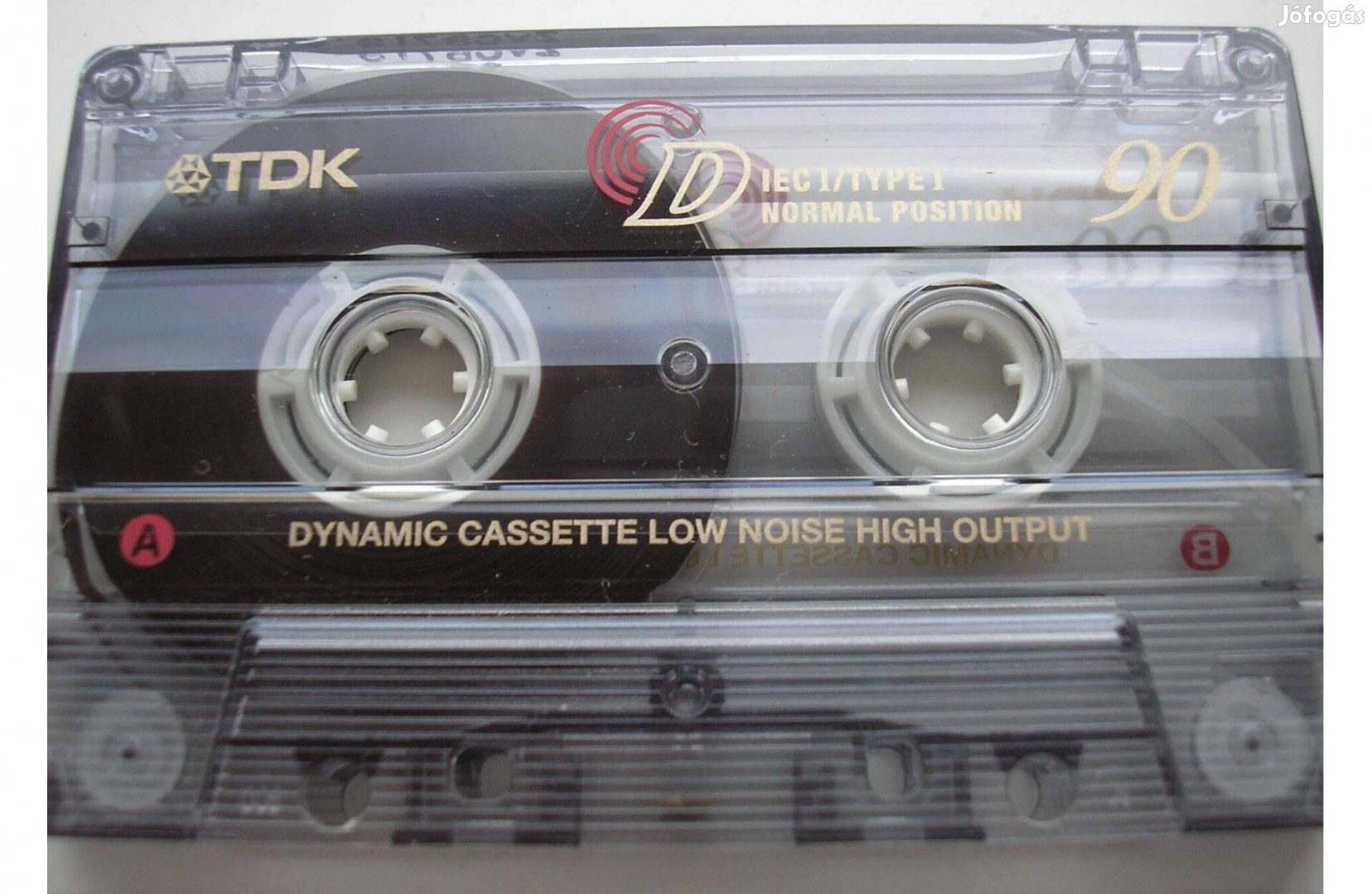 TDK D 90 retro audio kazetta , belső borító papír nélkül