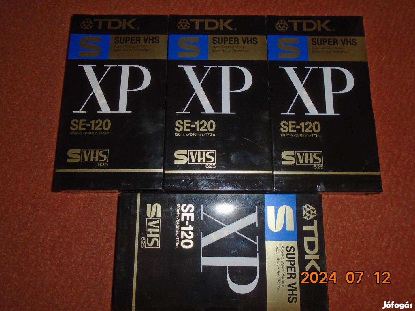 TDK SE-120 XP S-VHS kazetta 4 db. új