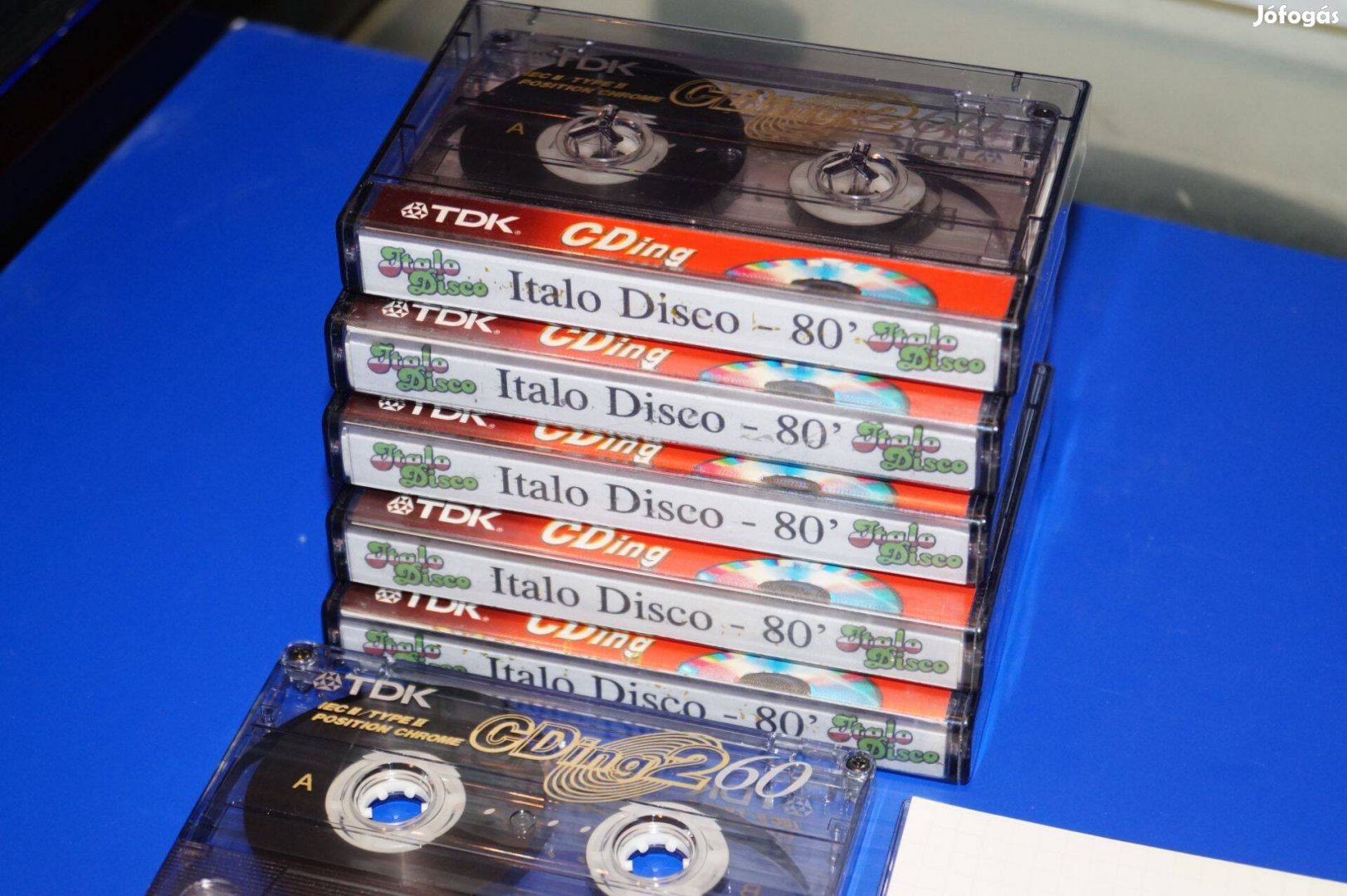 TDK chrom magnó kazetták italo disco felvételek 6 db kazetta