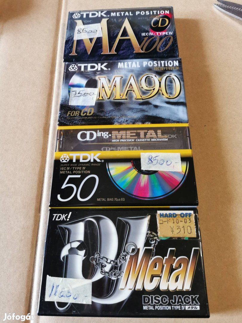 TDK metal magnó kazetták. 