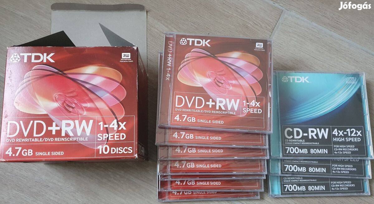 TDK újraírható DVD 4.7GB + CD 700MB - új bontatlan