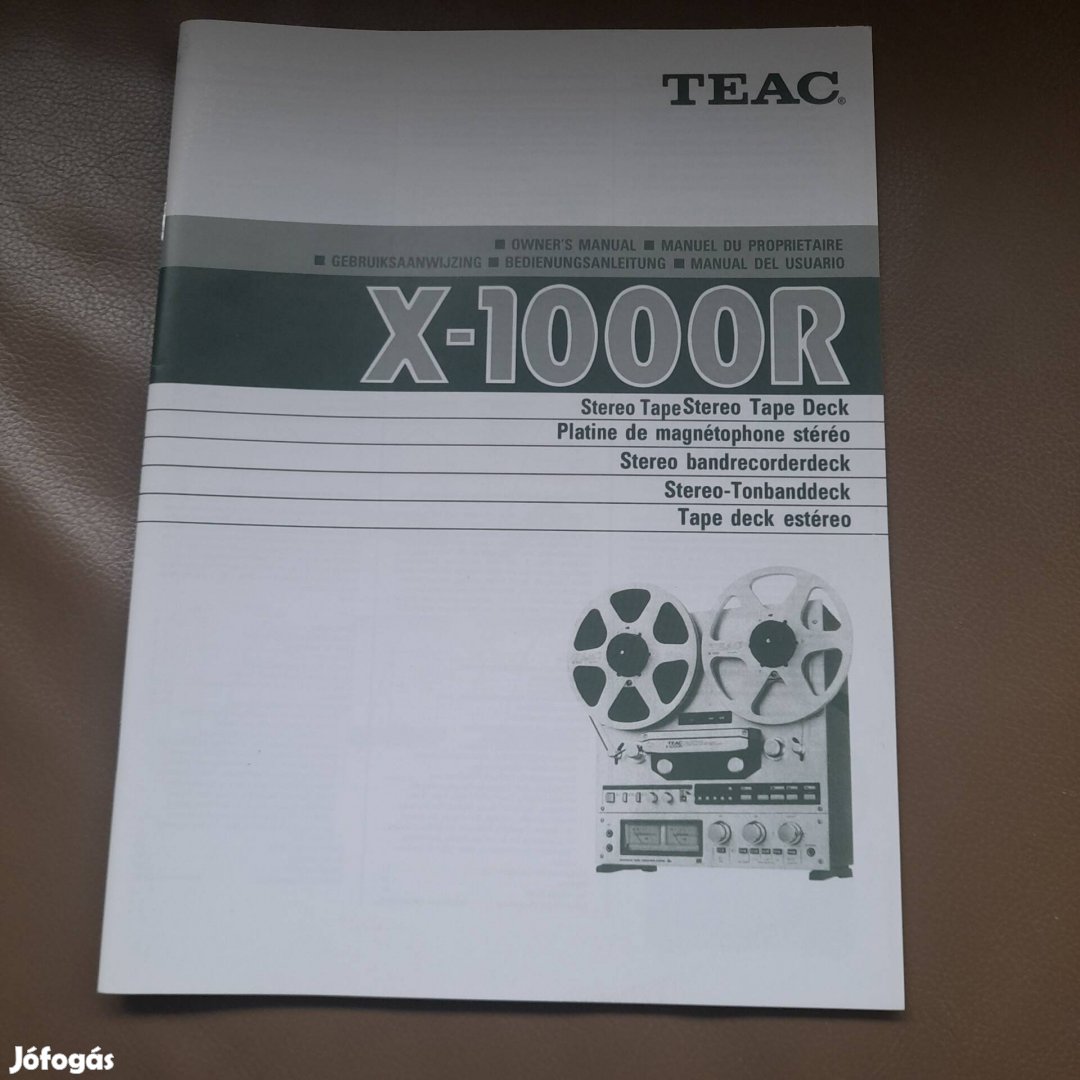 TEAC X 1000 R magnó magnetofon kezelési utasítása