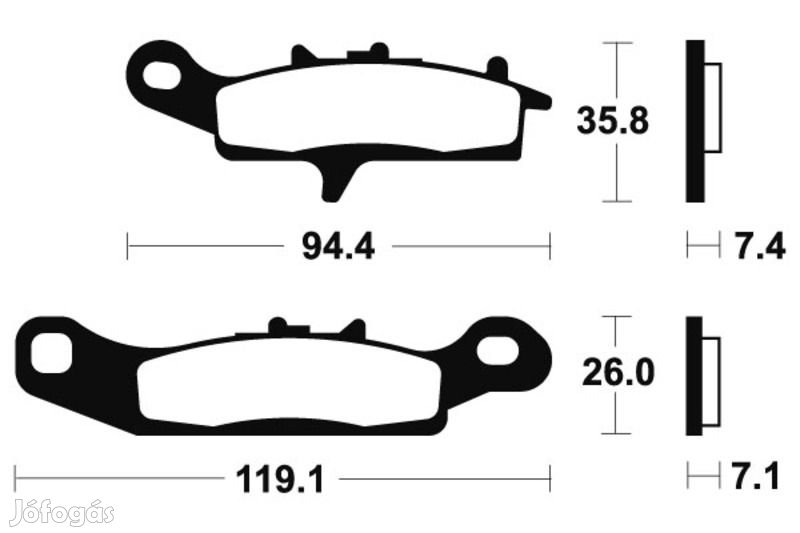 TECNIUM ATV szinterezett fém fékbetétek - 01624798
