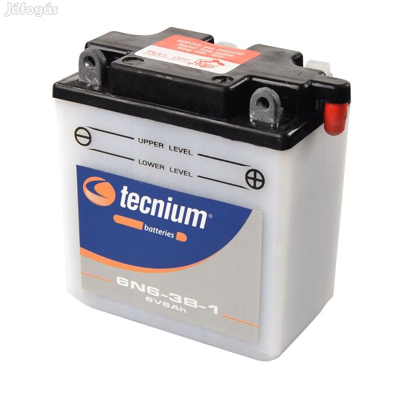 TECNIUM hagyományos akkumulátor savcsomaggal - 6N6-3B-1