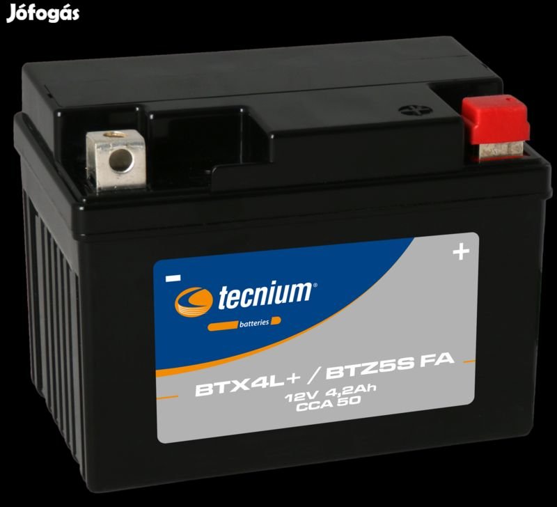 TECNIUM karbantartásmentes, gyárilag aktivált akkumulátor - BTX4L+/BTZ
