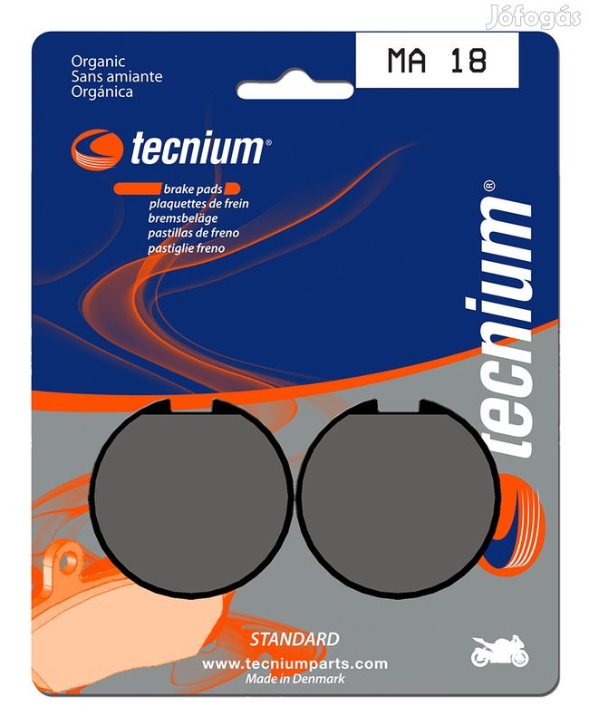 TECNIUM utcai organikus fékbetétek - MA18