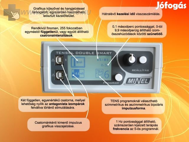 TENSEL DOUBLE SMART ME 2015 ideg és izomstimuláló - tens csúcskategór