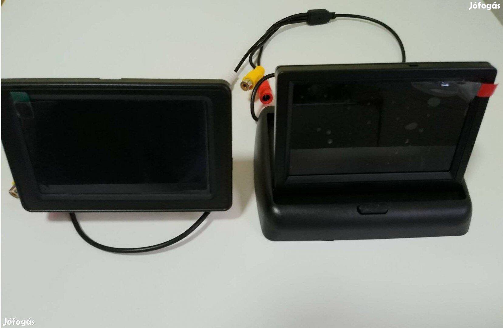 TFC LCD 4,3" Felnyíló vagy Talpas monitor tolató kamera tolatókamera