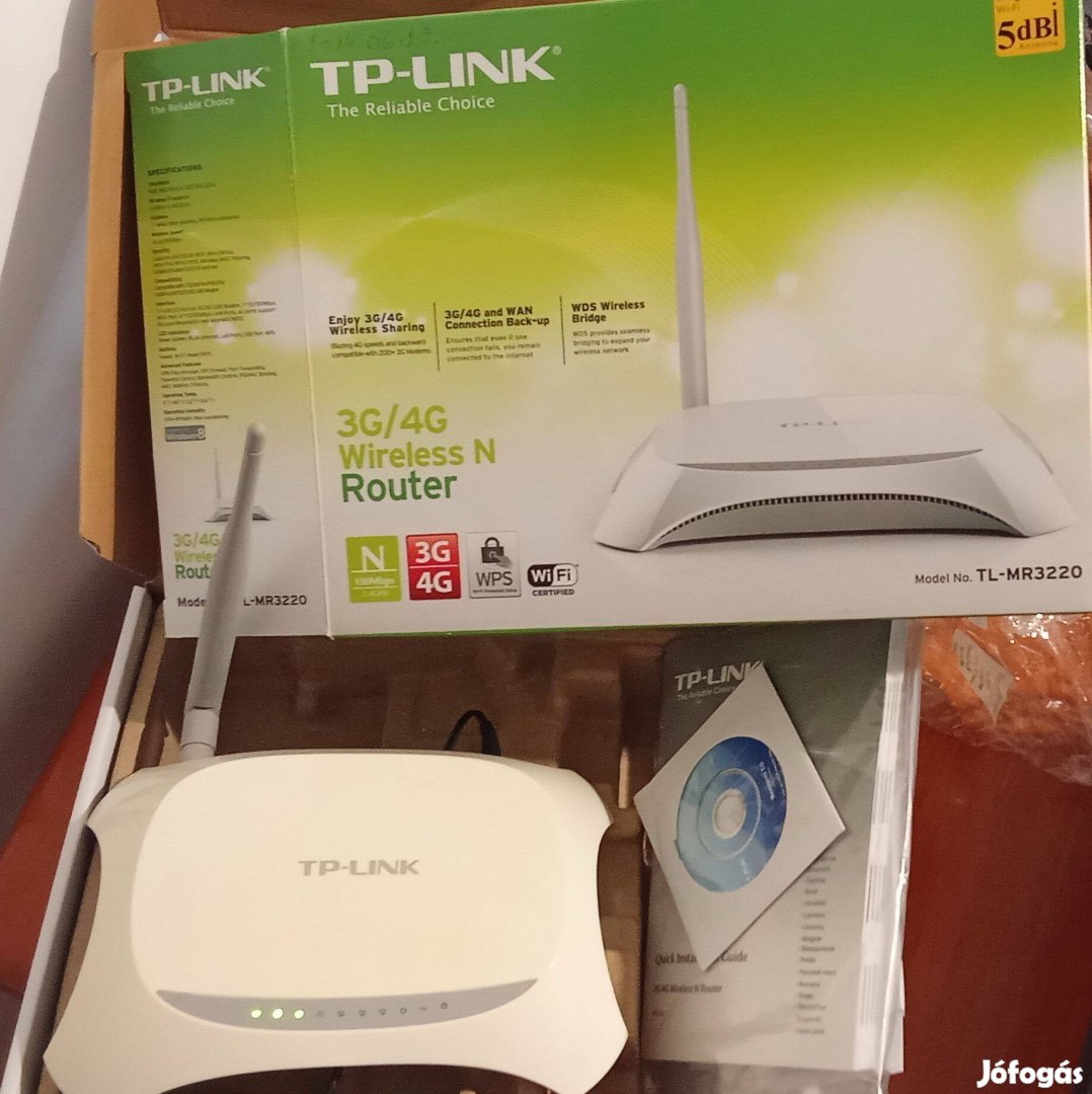 TL-MR3220 3G/4G Vezeték nélküli N-es Router