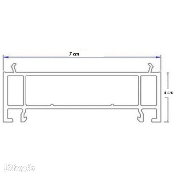 TOKTOLDÓ PROFIL MŰANYAG 7 cm fehér profilhoz