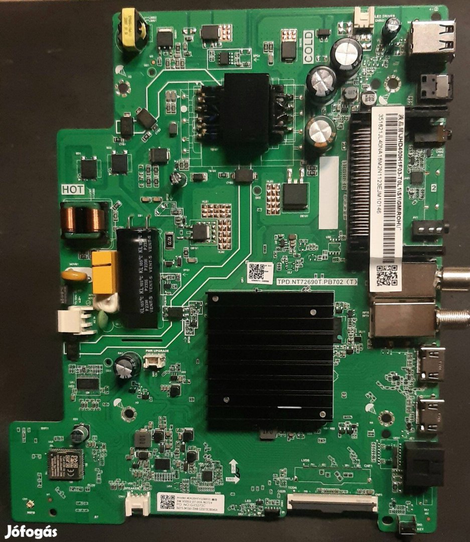 TPD.NT72690T.PB702 (T) Hisense 40A4K FHD Smart Új Mainboard