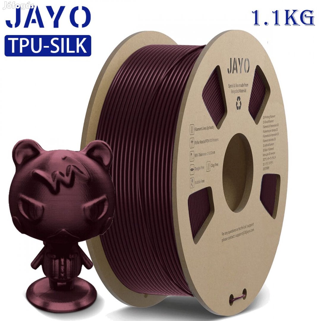 TPU Burgundi vörös 1,1 kg (Jayo) 1,75mm (5420)