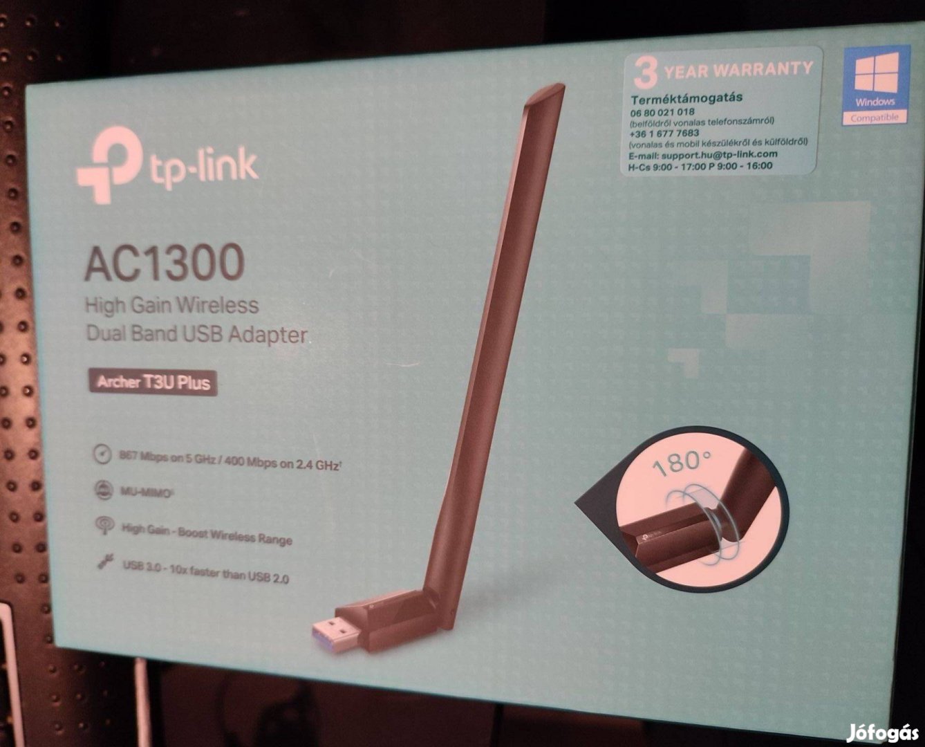 TP-Link AC1300 USB Adapter dobozában