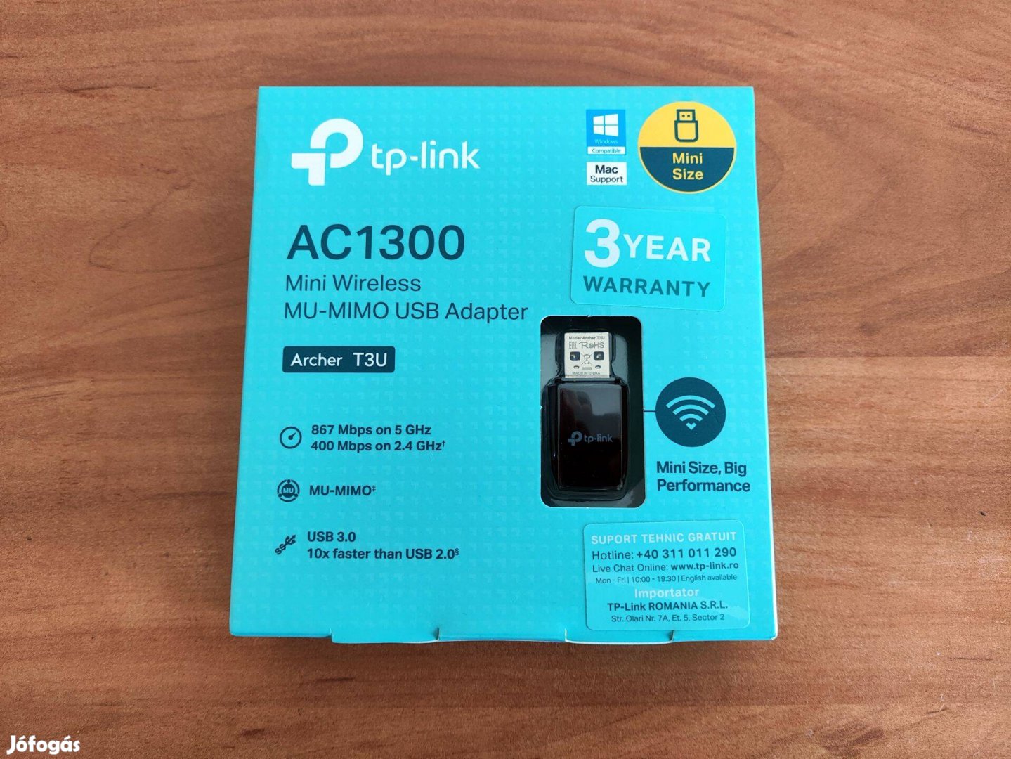 TP-Link Archer T3U AC1300 Mini Vezeték Nélküli Wi-Fi USB Adapter