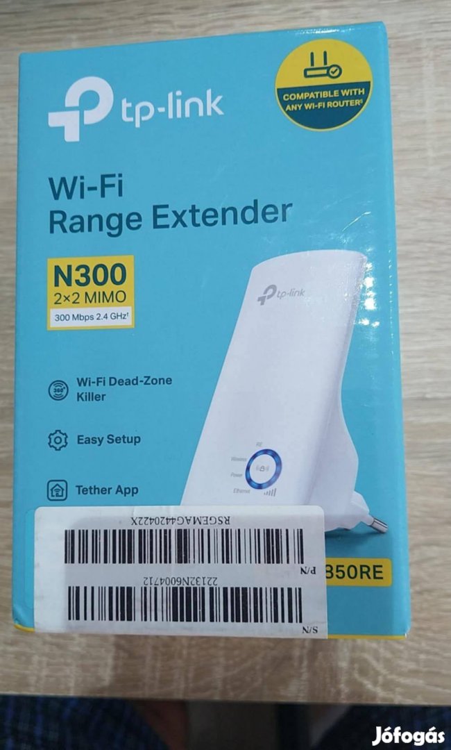 TP-Link Extender Wi-Fi hatótáv és lefedettségnövelő 300 Mbps