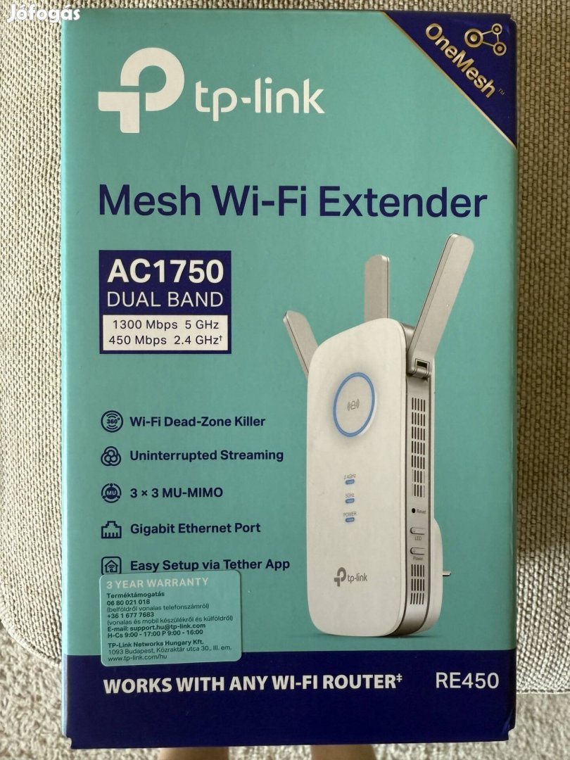 TP-Link RE450 AC1750 Dual Band Vezeték nélküli Range Extender