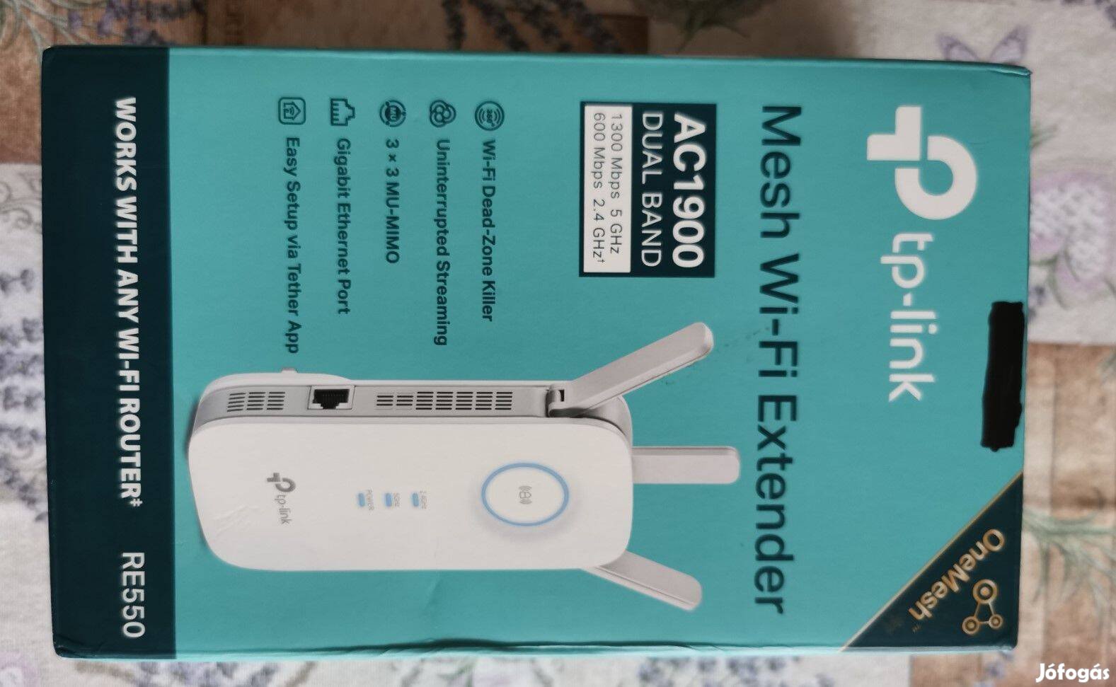 TP-Link RE550 AC1900 router jelerősítő, extender, Mesh kompatibilis