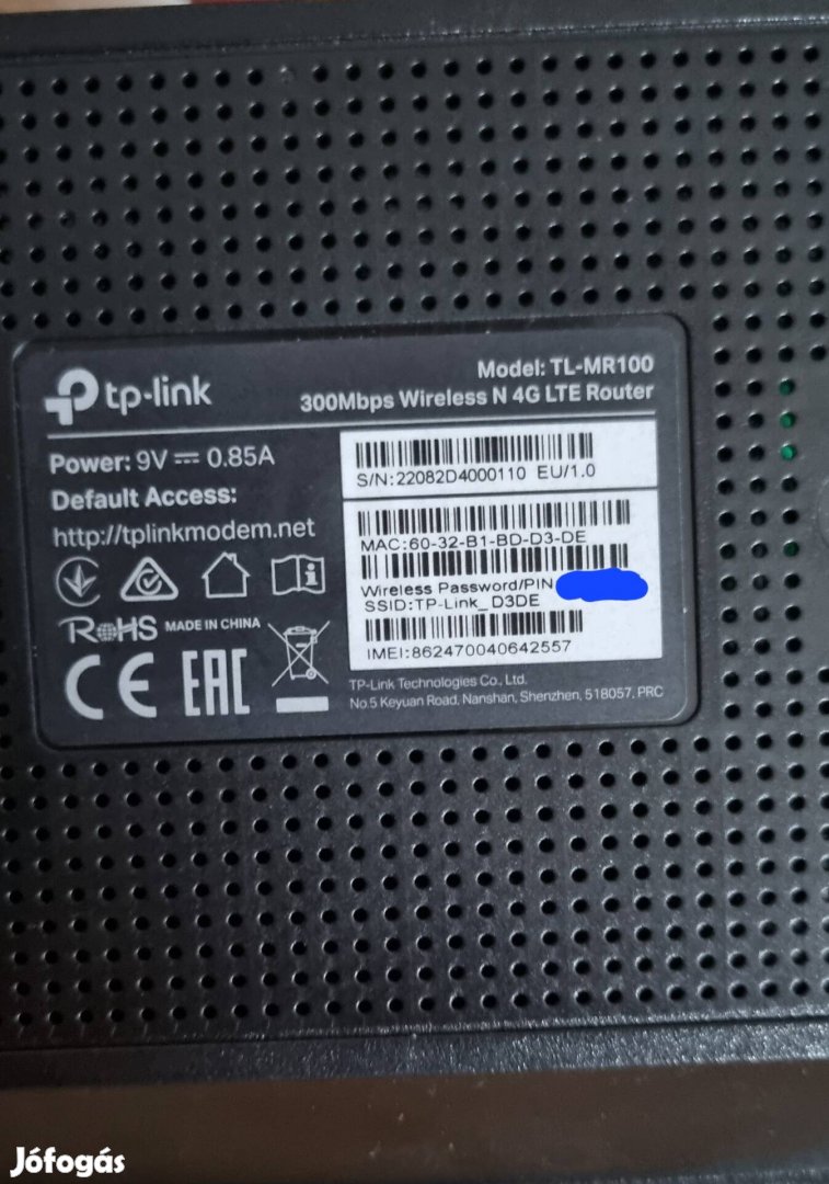 TP Link TL-MR100 vezeték nélküli 4G LTE router