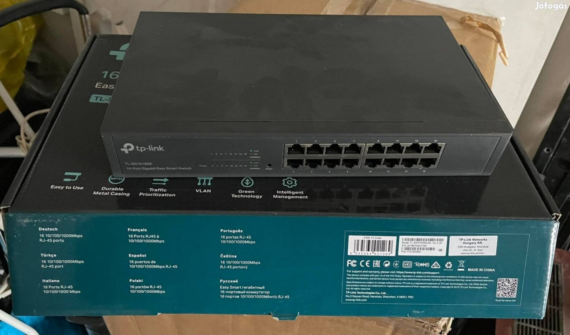 TP-Link TL-SG1016De 16-Port Gigabit menedzselhető switch