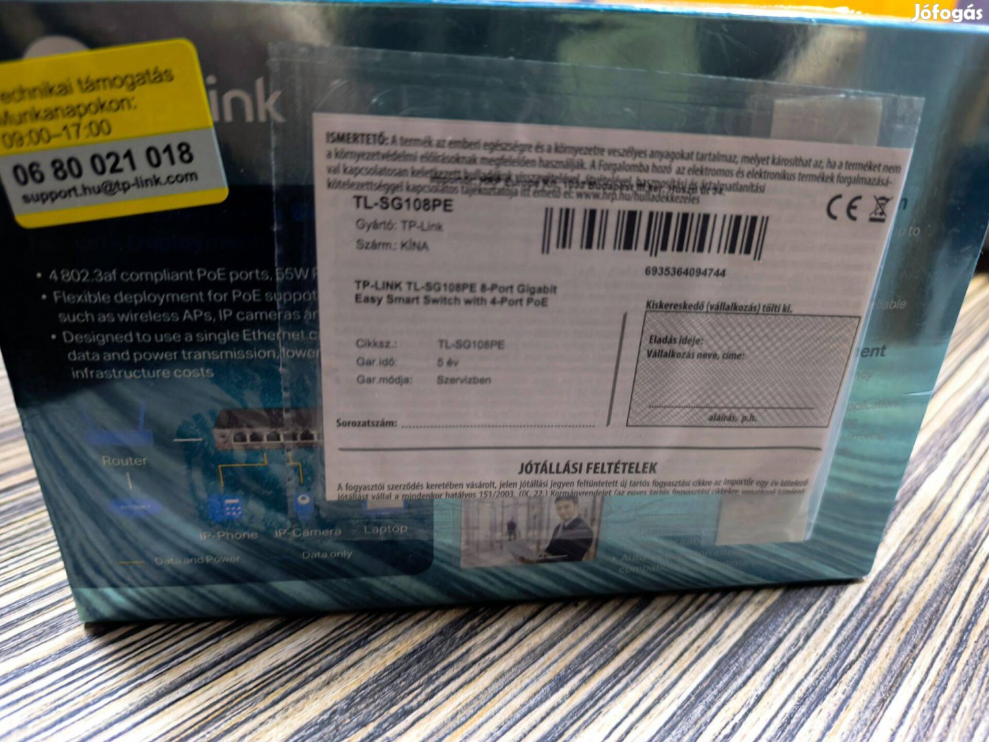 TP-Link TL-SG108PE switch internet elosztó