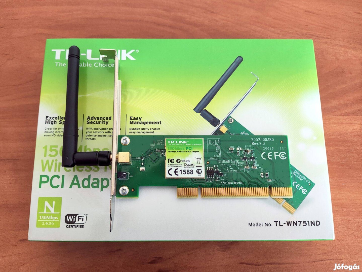 TP-Link TL-WN751ND 150MBps PCI Wireless N hálózati kártya