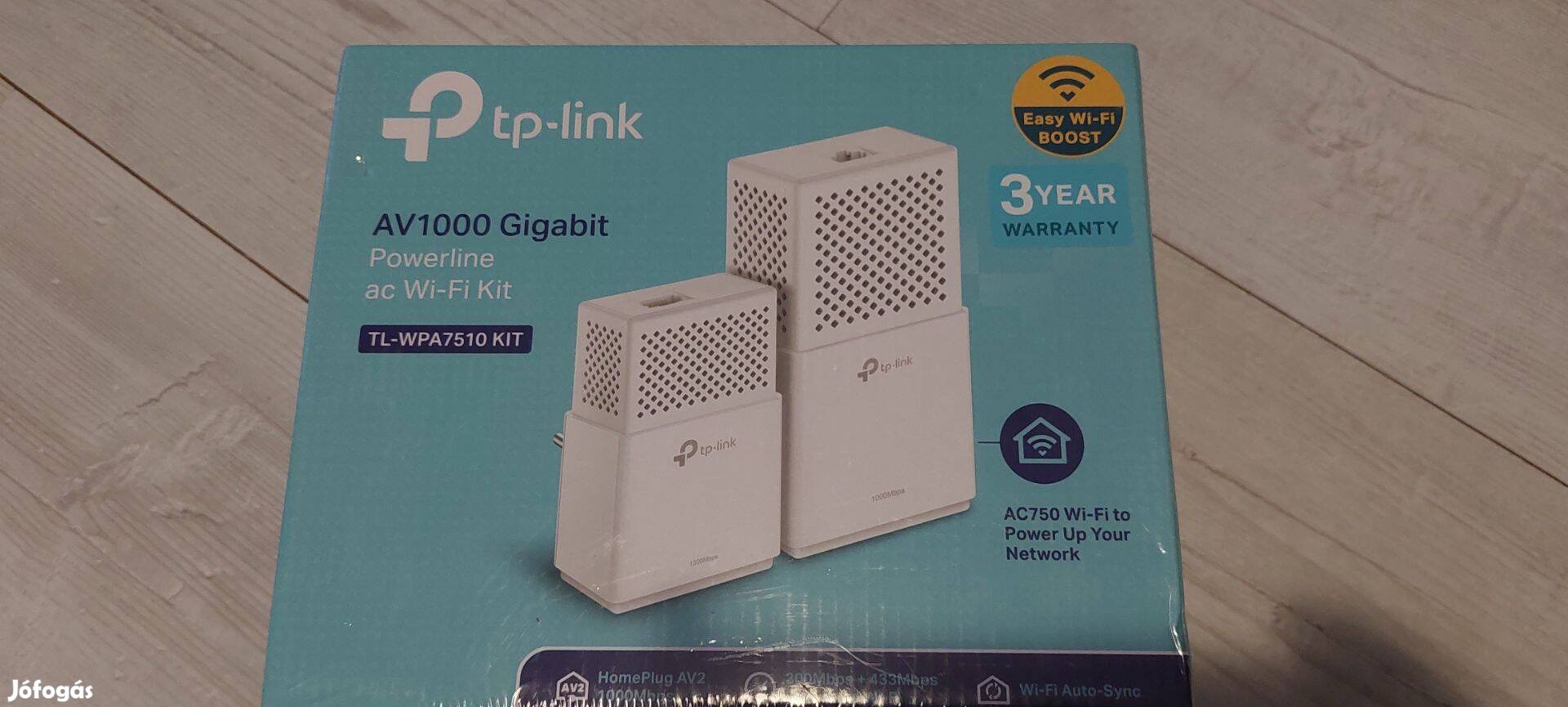 TP-Link TL-WPA7510KIT AV1000 Gbit Powerline AC Wi-Fi készlet Bontatlan