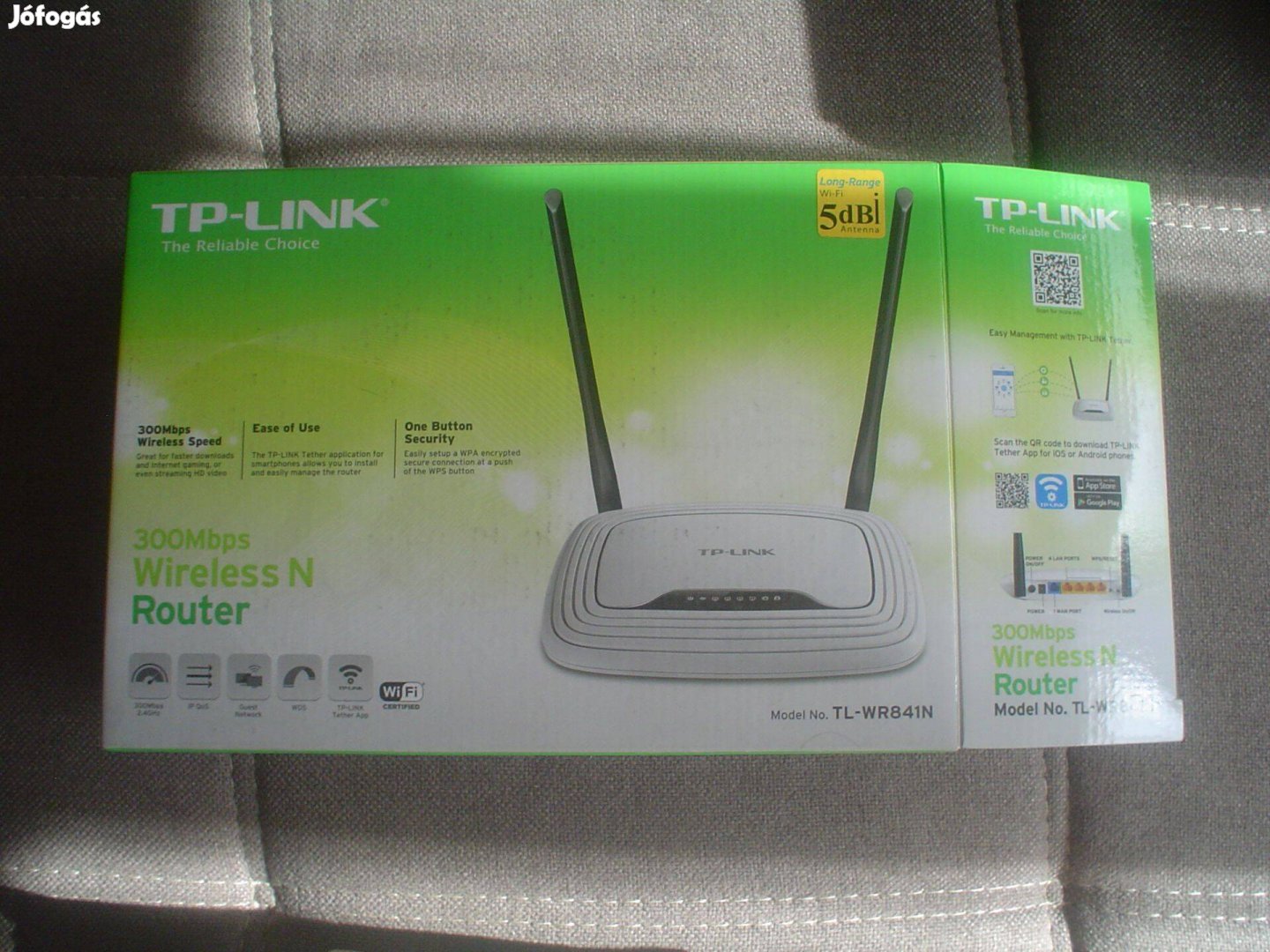 TP-Link TL-WR841N Wireless router N 300Mbps, dobozával