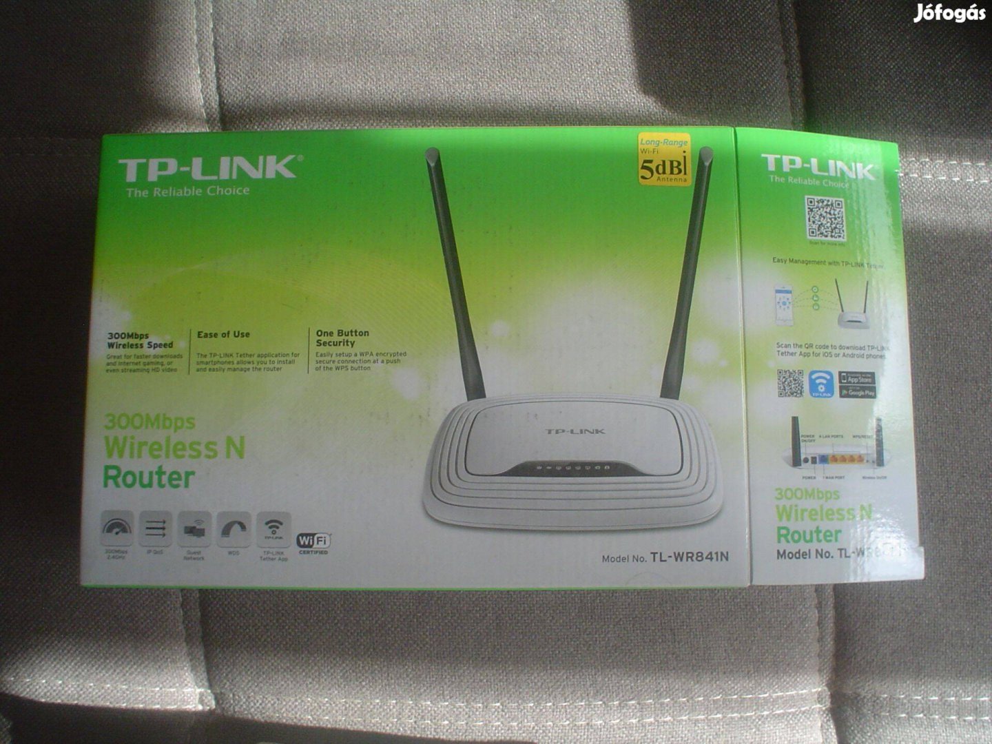 TP-Link TL-WR841N Wireless router N 300Mbps, dobozával