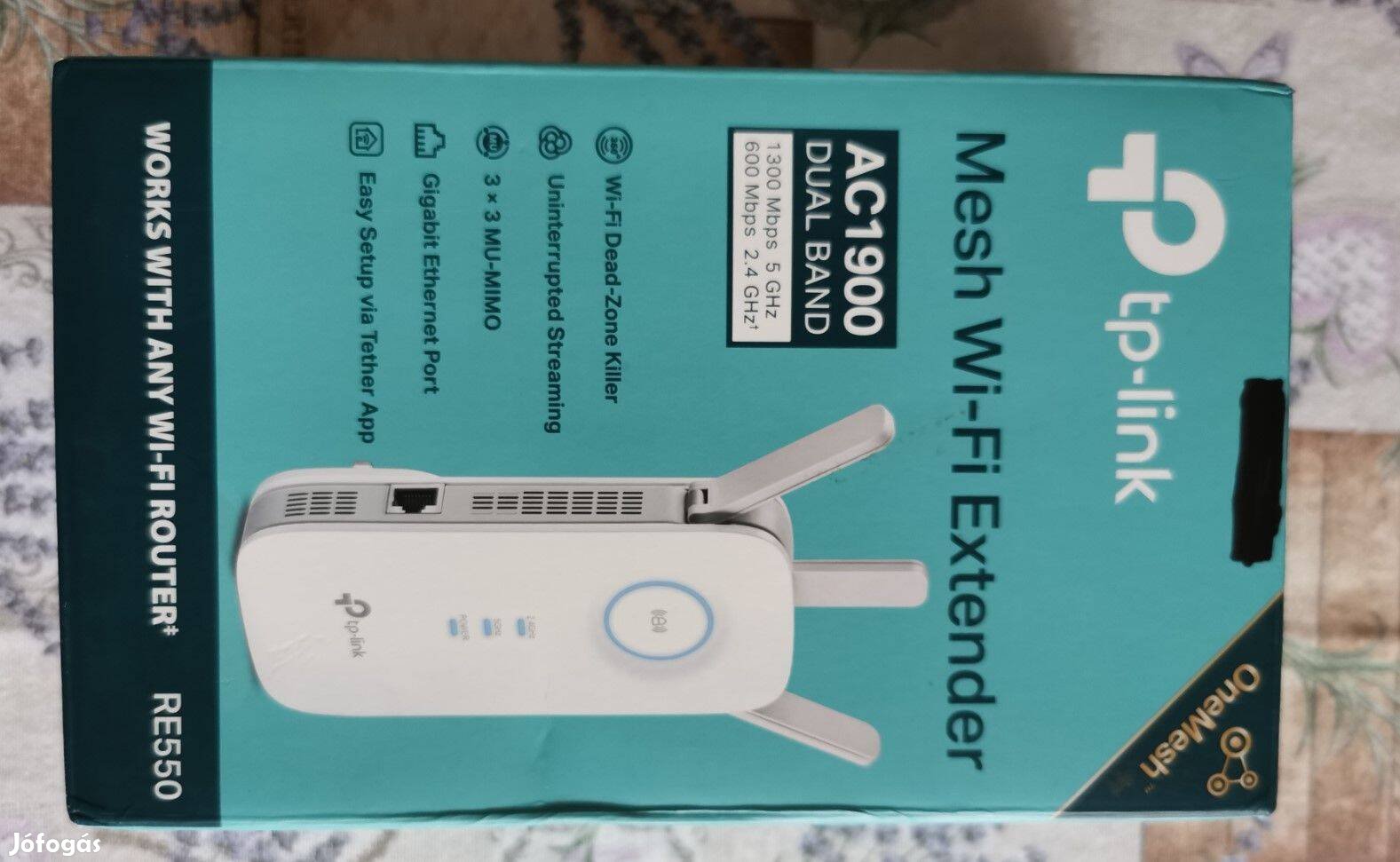 TP-link Mesh WiFi extender jelerősítő, AC1900, új, eladó