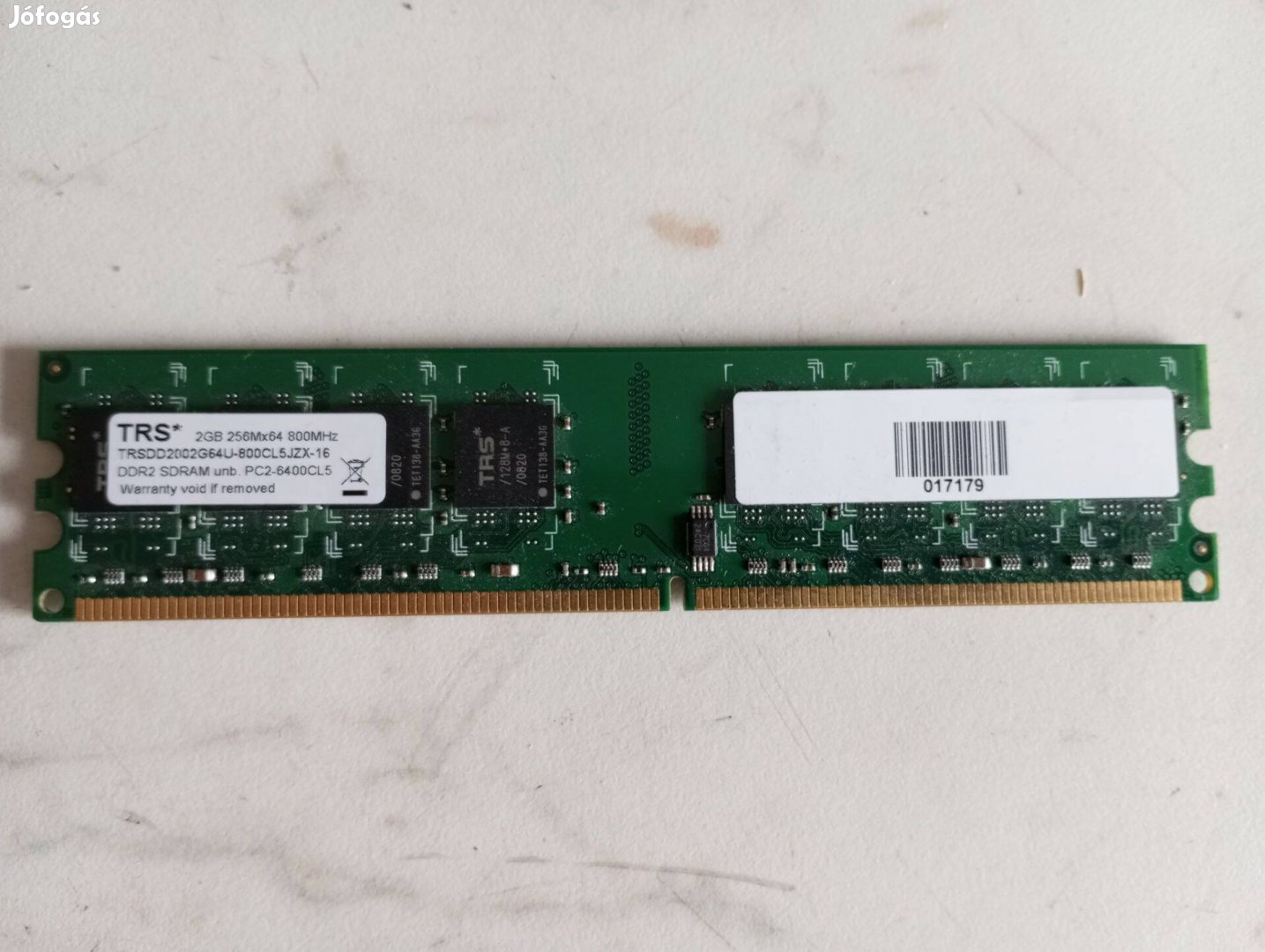 TRS 2 GB DDR2 800 MHZ tesztelt RAM asztali gépbe!