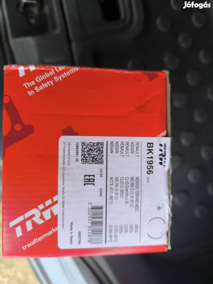 TRW Fék dob készlet Nissan note,micra renault Clio,modus 