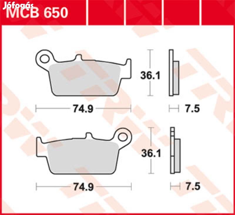 TRW Lucas fékbetét MCB650