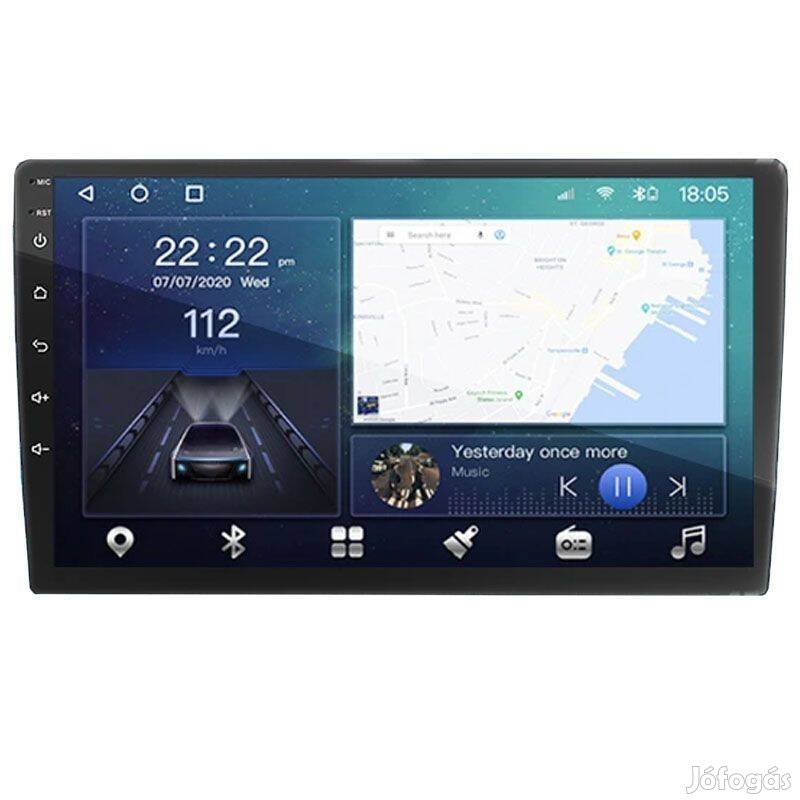 TS18 Android 12 univerzális fejegység, 10", 2DIN, 4/32GB, GPS, 4G LTE