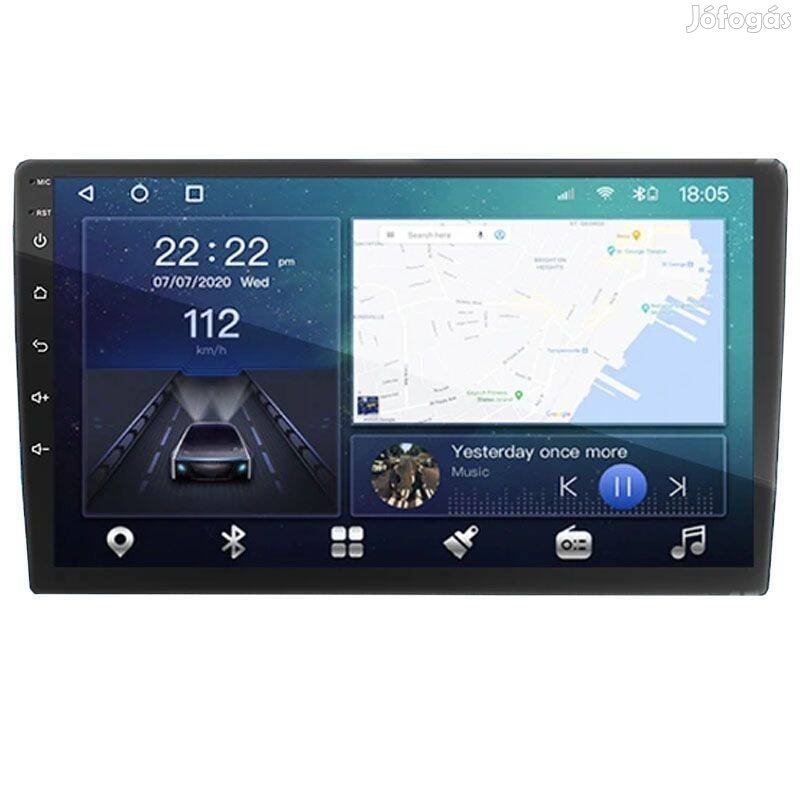 TS18 Android 12 univerzális fejegység, 10", 2DIN, 4/32GB, GPS, 4G LTE