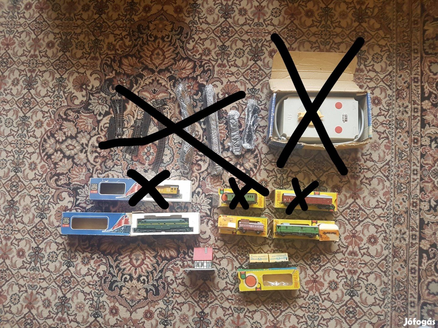 TT 1:120 vasút modell mozdony vagon vasút és házikó