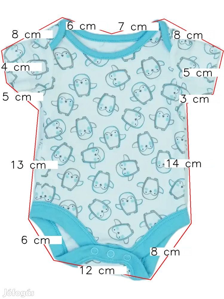 TU Új (címkés) Fiú Rövid ujjú / ujjatlan body (Méret: 44)
