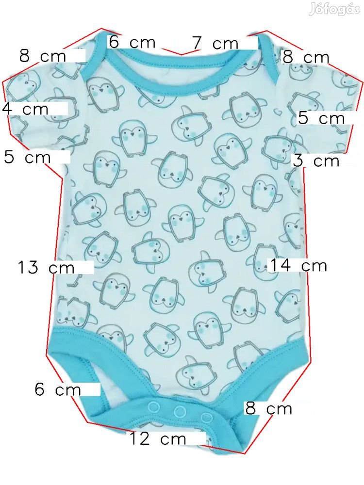 TU Új (címkés) Fiú Rövid ujjú / ujjatlan body (Méret: 44)