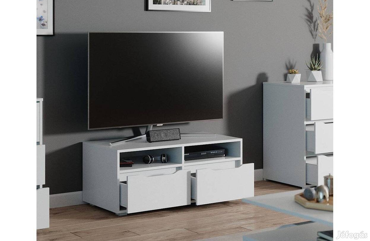 TV állvány, 100 cm, fehér,Ruben, Új