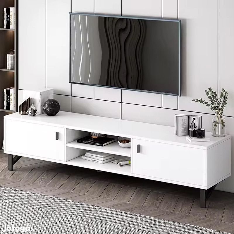 TV-állvány multifunkciós médiaállvány 120x30x40 cm fehér