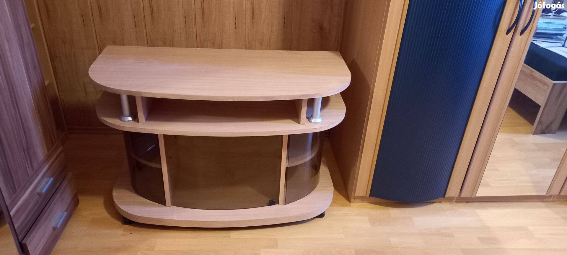 TV-hi-fi asztal füstszínű üvegezés