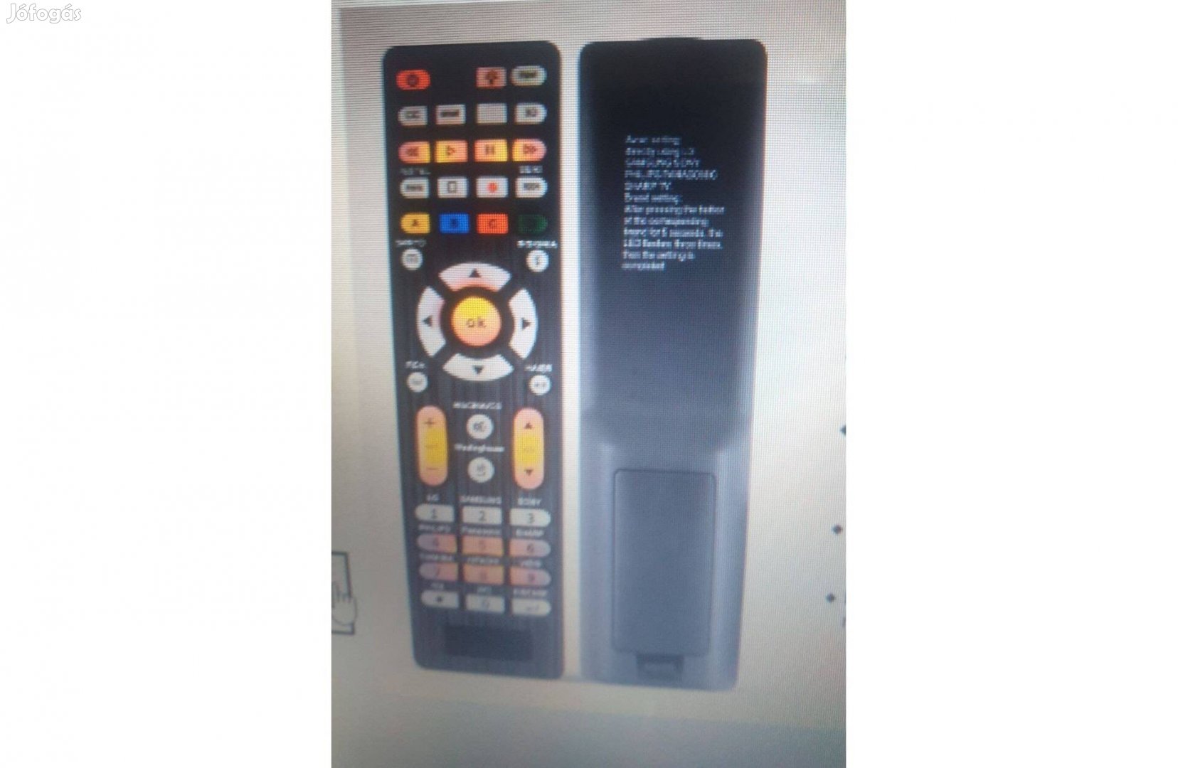 TV távirányító Világítós többféle TV-hez Vadiúj Helyben 2500Ft