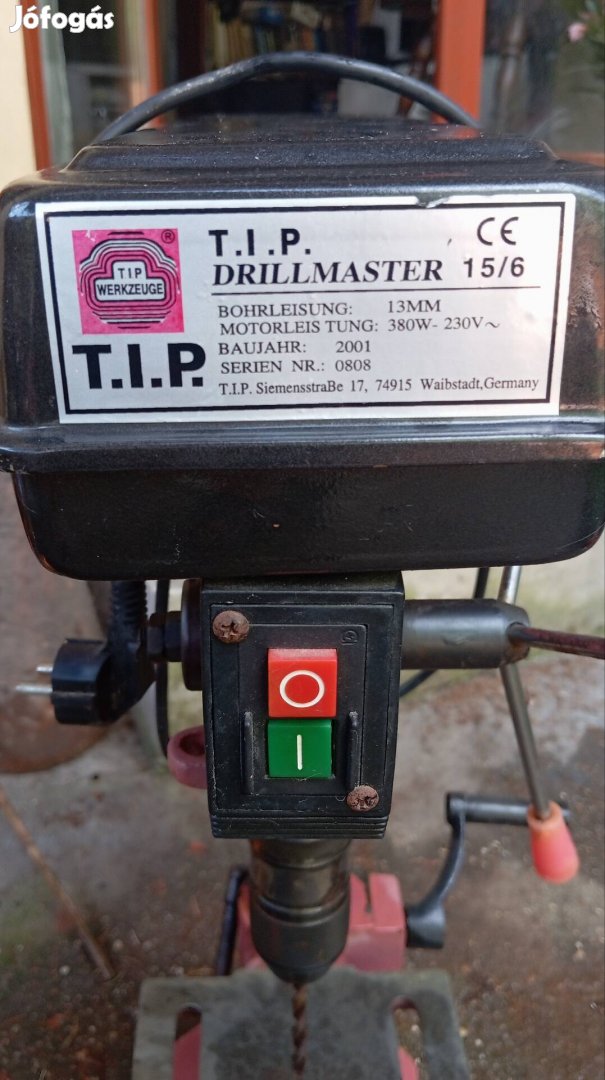 T.I.P. Drillmaster 15/6 oszlopos fúrógép 