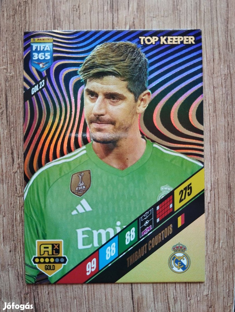 T. Courtois (Real Madrid) FIFA 365 2024 GOLD Top Keeper focis kártya